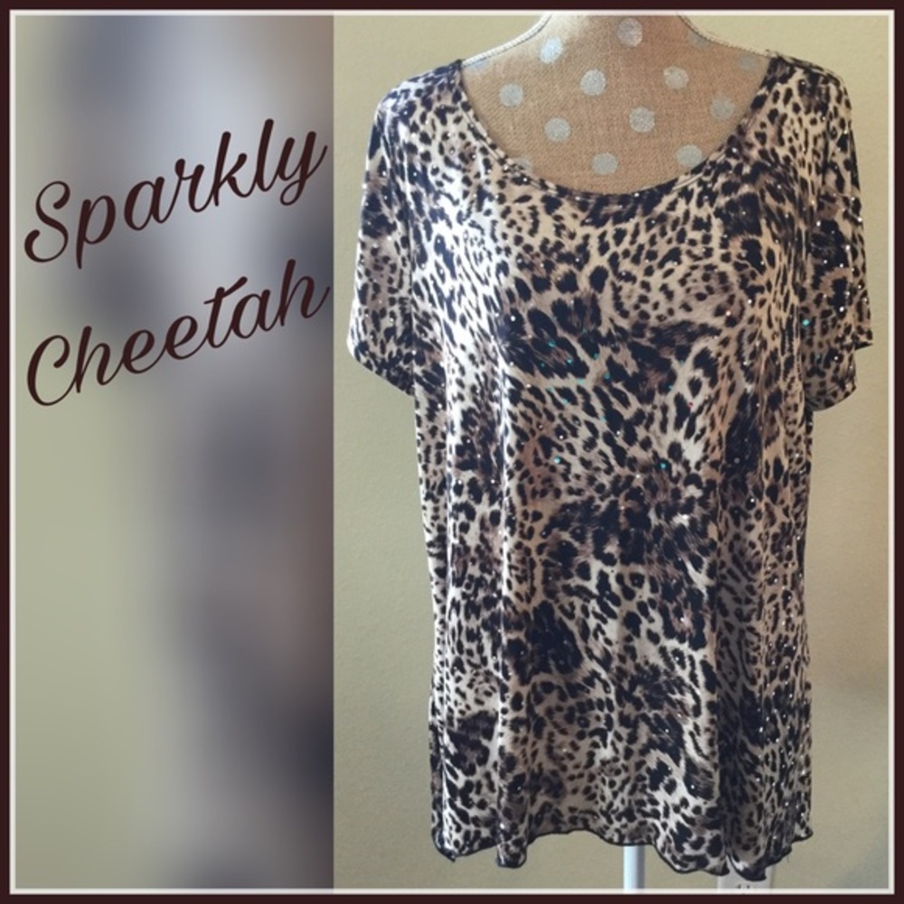 Brittany Black & Brown Animal Print Top